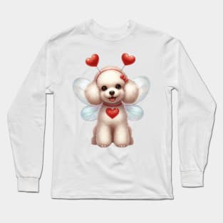 Valentine Fairy Poodle Dog Long Sleeve T-Shirt